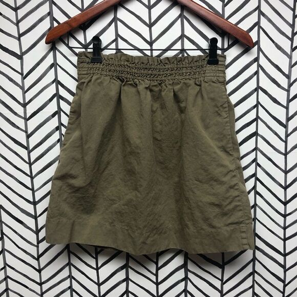 J. Crew Olive Green Mini Skirt - Picture 1 of 3
